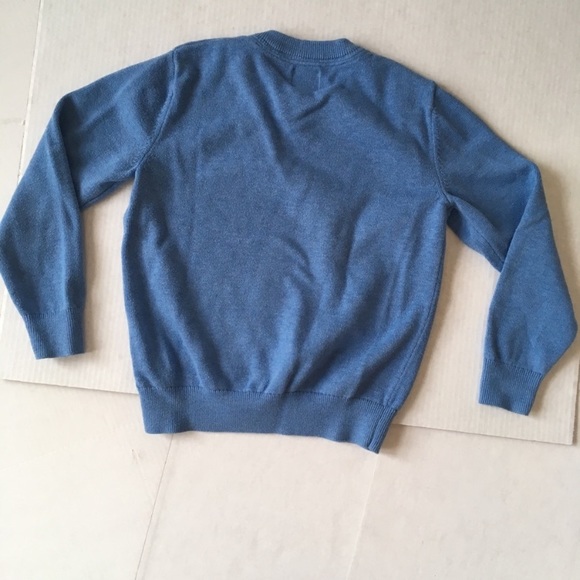 GapKids V Neck Cotton Blend Sweater Blue Medium/8 - Picture 2 of 4